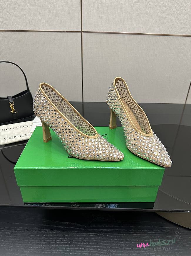 Bottega Veneta Sofia 90 Crystal Beige pumps - 1