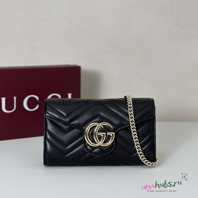 Gucci GG Marmont black wallet on chain 20x12x4cm - 1