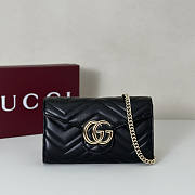 Gucci GG Marmont black wallet on chain 20x12x4cm - 1