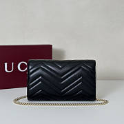 Gucci GG Marmont black wallet on chain 20x12x4cm - 3