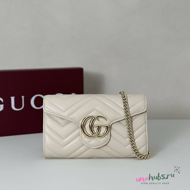 Gucci GG Marmont White wallet on chain 20x12x4cm - 1