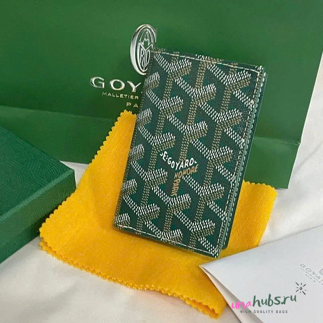 Goyard Card Wallet Green 11x8cm - 1