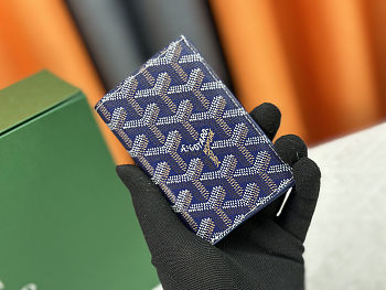 Goyard Card Wallet Blue 11x8cm