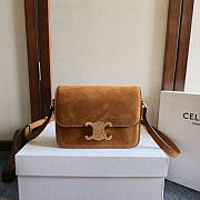 Celine TEEN TRIOMPHE BAG Suede 18.5x13.5x7cm - 1