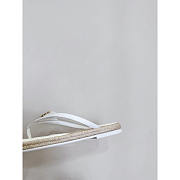 Chanel Toe - Thong Slippers In White - 5