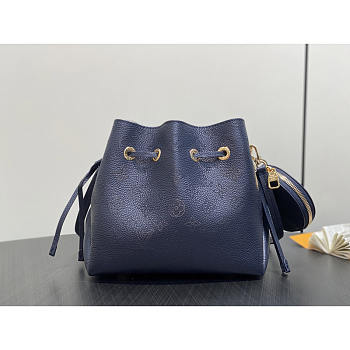 Louis Vuitton Bella Bucket Bag Calf Leather Navy 22x14x19cm