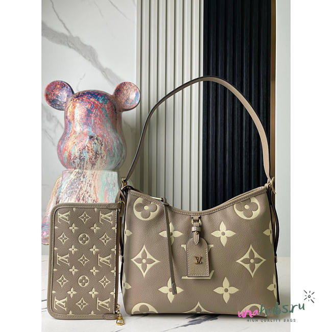 Louis Vuitton CarryAll PM Cowhide Leather Grey 29x24x12cm - 1