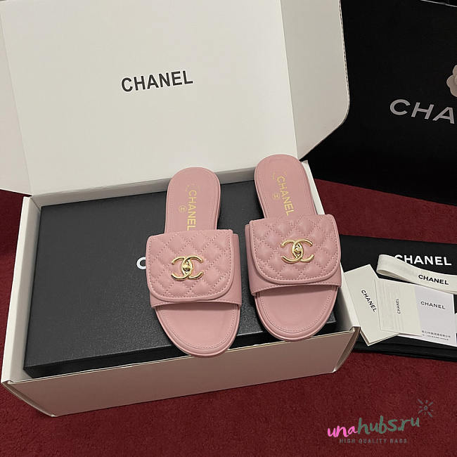 Chanel Pink Slides - 1