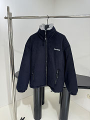 Miu Miu Fleece down Navy Blue jacket - 1