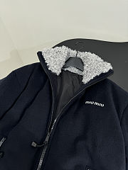 Miu Miu Fleece down Navy Blue jacket - 4