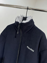 Miu Miu Fleece down Navy Blue jacket - 3