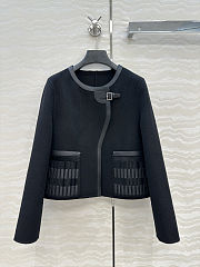 Hermes Embroidered jacket with leather - 1