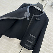 Hermes Embroidered jacket with leather - 3