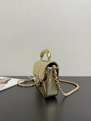 Chanel 25k Flap Bag Gold 18x4.5x13cm - 3