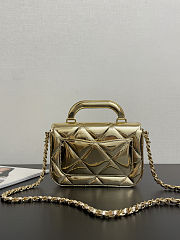 Chanel 25k Flap Bag Gold 18x4.5x13cm - 2