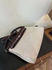 Hermes Herbag 39 White Red Wine 39cm - 4
