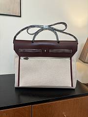 Hermes Herbag 39 White Red Wine 39cm - 2