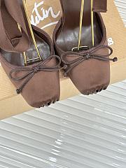 Christian Louboutin Cassia Lace Up 100mm Satin Brown - 4