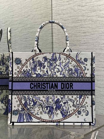 Dior Large Book Tote Purple 42x18x35cm
