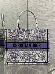 Dior Medium Book Tote Purple 36x18x28cm - 1