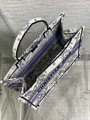 Dior Medium Book Tote Purple 36x18x28cm - 4