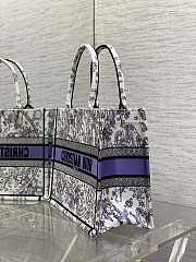Dior Medium Book Tote Purple 36x18x28cm - 2