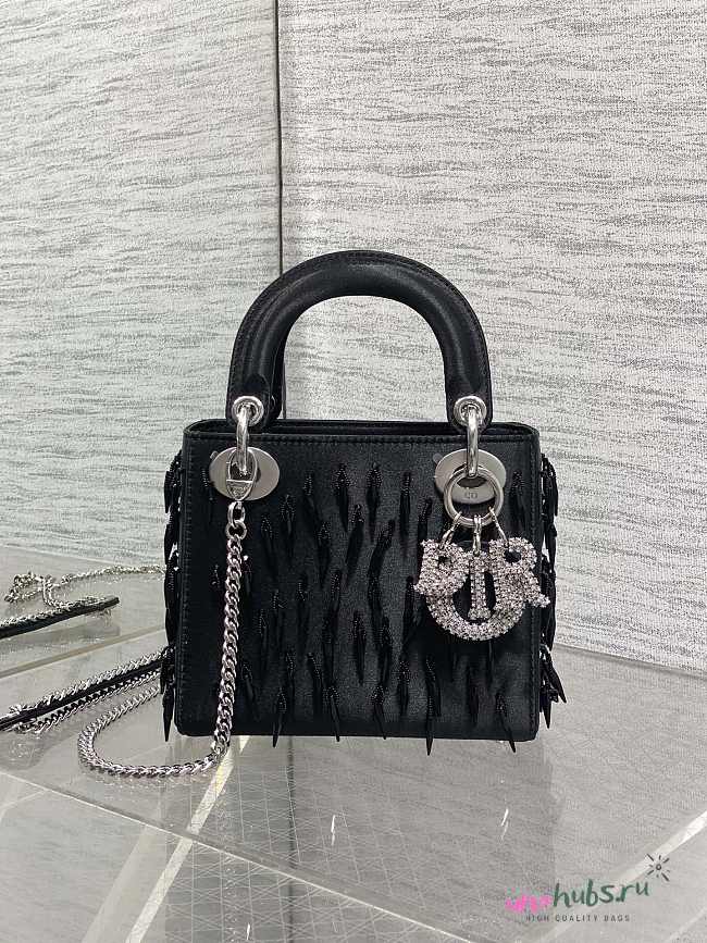 Dior Mini Lady Bag Black 17cm - 1