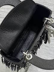 Dior Mini Lady Bag Black 17cm - 5