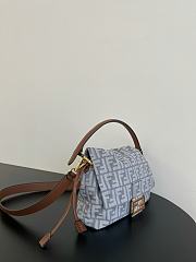 Fendi Mamma Baguette Medium Blue denim 26.5x18x8.5cm - 2