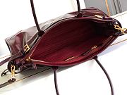 Prada Bonnie Medium Leather Handbag Burgundy 38x30x12cm - 2
