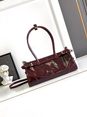 Prada Bonnie Medium Leather Handbag Burgundy 32x15.5x12cm - 1