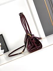 Prada Bonnie Medium Leather Handbag Burgundy 32x15.5x12cm - 3