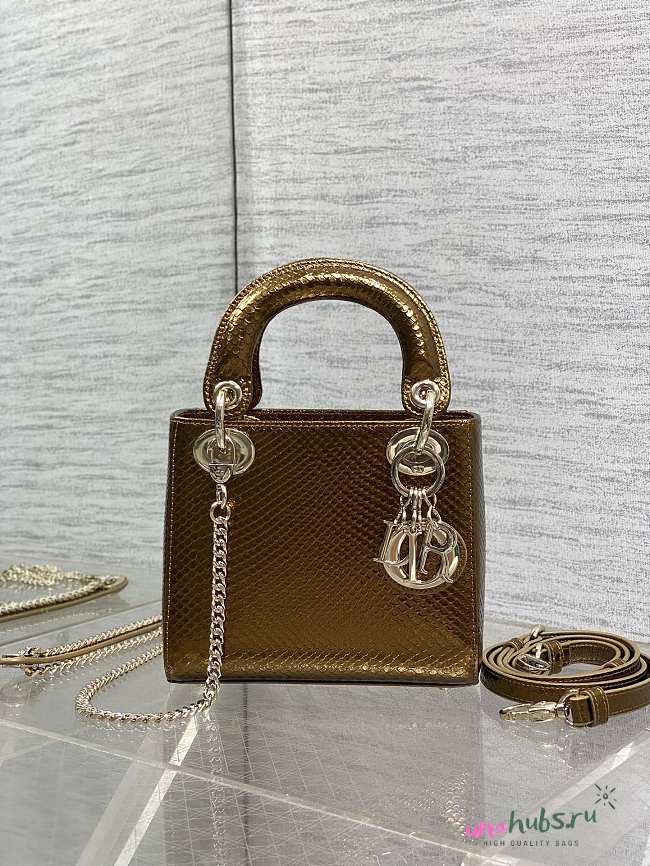 Dior Mini Lady Bag Metallic Gold 17cm - 1