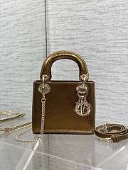 Dior Mini Lady Bag Metallic Gold 17cm - 1