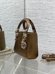 Dior Mini Lady Bag Metallic Gold 17cm - 3