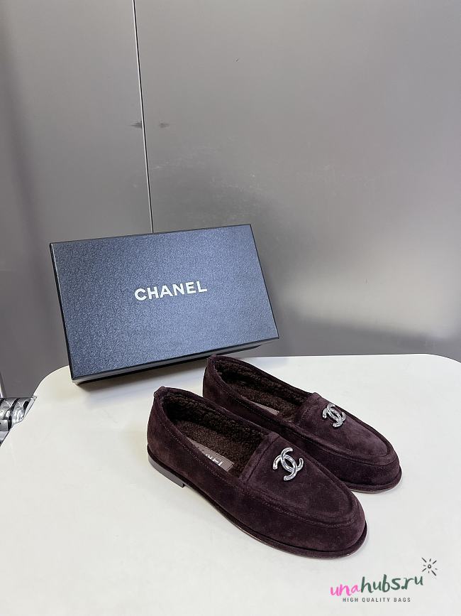 Chanel Burgundy Loafer - 1