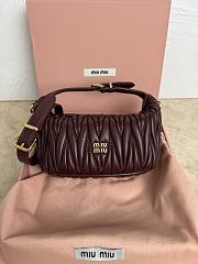 Miu Miu Matelassé Burgundy leather Pouch 15x8.5x8cm - 1