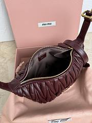 Miu Miu Matelassé Burgundy leather Pouch 15x8.5x8cm - 4