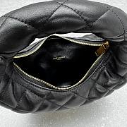 YSL Icarino Icare Mini Black Lambskin Hobo Bag - 17cm×18×4cm - 2