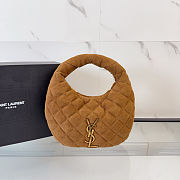 YSL Icarino Quilted Suede 17x13x3cm - 1