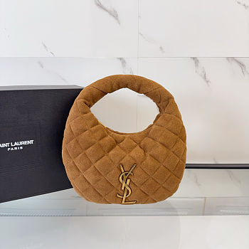 YSL Icarino Quilted Suede 17x13x3cm