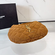 YSL Icarino Quilted Suede 17x13x3cm - 2