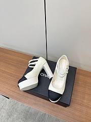 YSL Mary Janes White Heel - 5