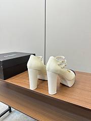 YSL Mary Janes White Heel - 4