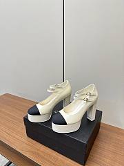 YSL Mary Janes White Heel - 3