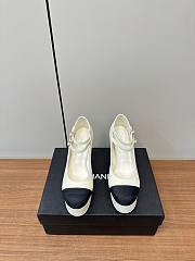 YSL Mary Janes White Heel - 2