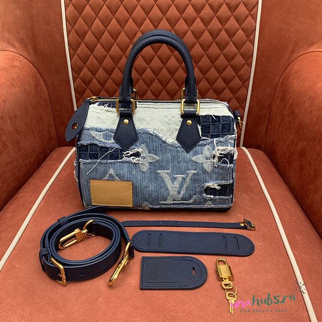 Louis Vuitton x Nigo Speedy Denim 25x15x15cm - 1
