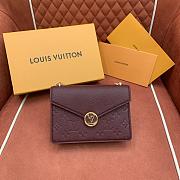 Louis Vuitton Wallet On Chain Rosy Burgundy 19.5x13.5x6.5cm - 1