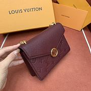 Louis Vuitton Wallet On Chain Rosy Burgundy 19.5x13.5x6.5cm - 2