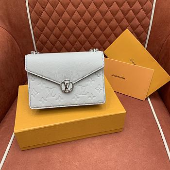 Louis Vuitton Wallet On Chain Rosy Grey 19.5x13.5x6.5cm